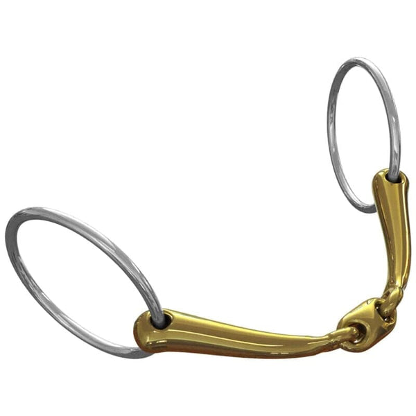 Neue Schule Tranz Angled Logenze Bradoon Loose Ring Snaffle Bit with Lozenge