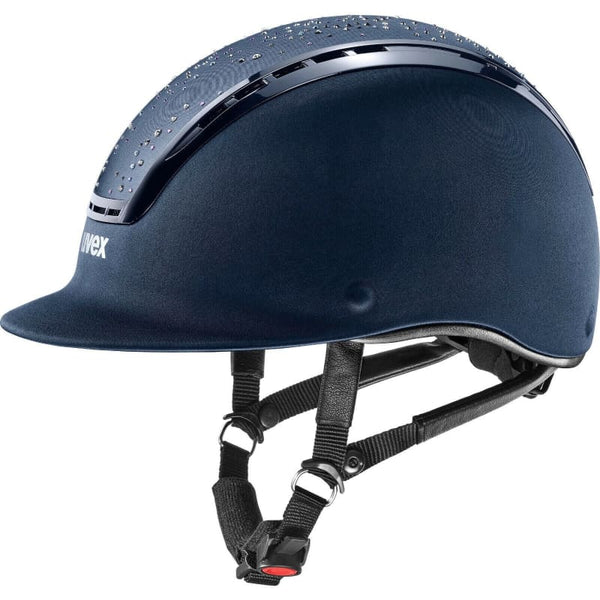 Uvex SUXXEED Diamond Crystal Riding Helmet Adjustable Hat Black/Navy S M-L