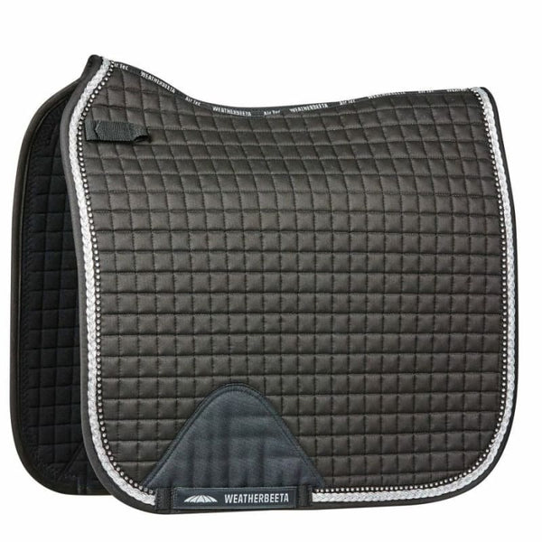 WeatherBeeta Prime Bling Dressage Saddle Pad Crystal Detailing and Rope Braiding