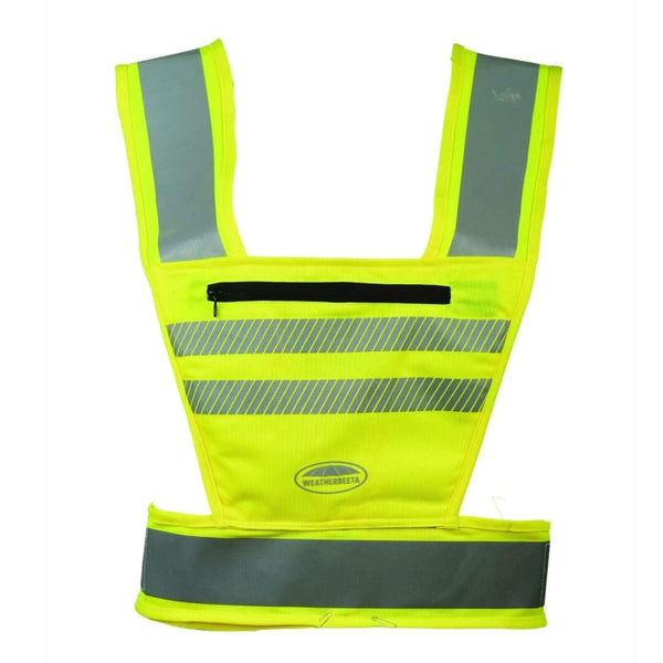 WeatherBeeta Reflective Harness Adults Hi Viz Tabard With Zip Pocket Yellow/Pink