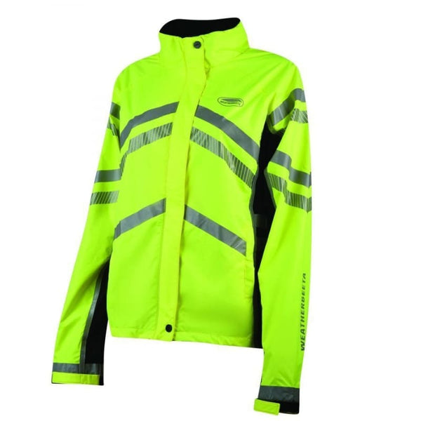 WeatherBeeta Reflective Lightweight Waterproof Jacket Adults Hi Vis Yellow/Pink