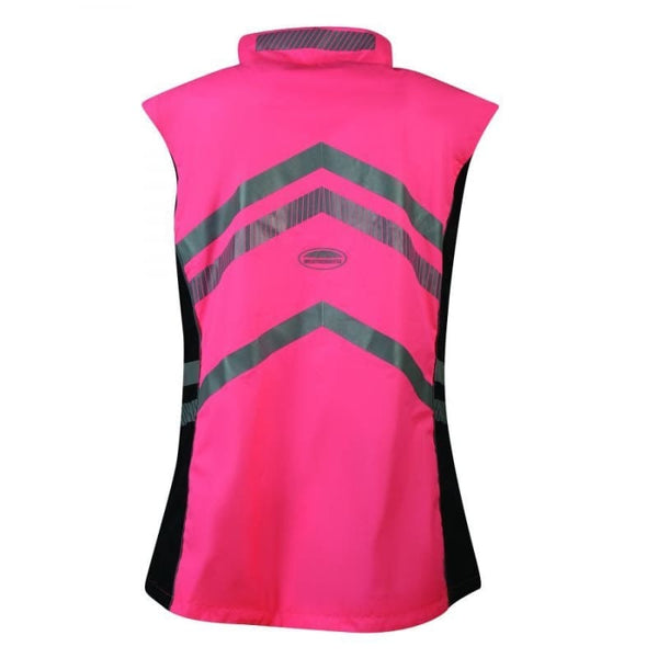 WeatherBeeta Reflective Lightweight Waterproof Vest Adult HiVis Gilet Yelow/Pink