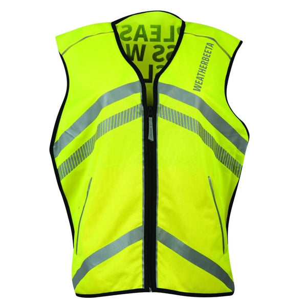 WeatherBeeta Reflective Waistcoat Adults Thin HiViz With Zip Pockets Yellow/Pink