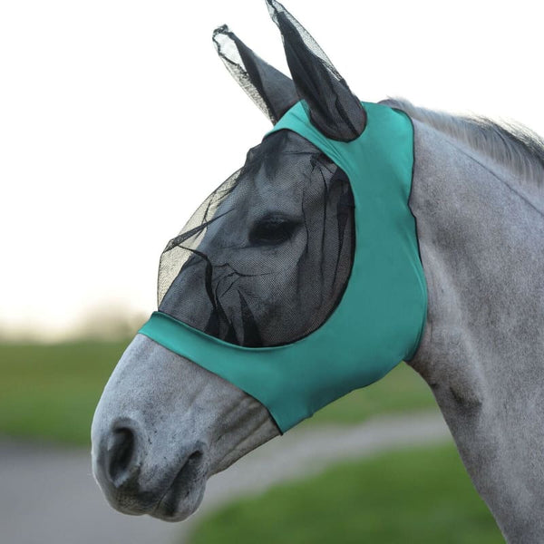 WeatherBeeta Stretch Eye Saver with Ears Pull On Insect and Fly Mask +65% UV Block