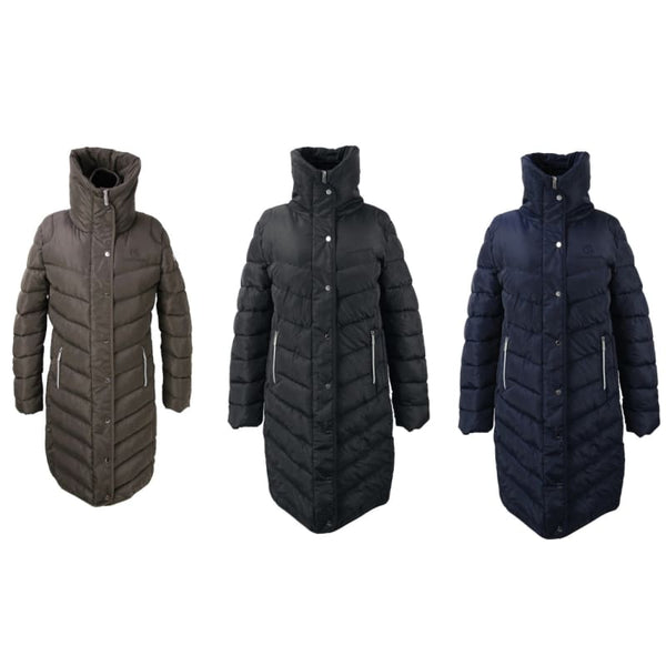 Coldstream Kimmerston Long Quilted Padded Coat Navy/Grey/Taupe XS-XL