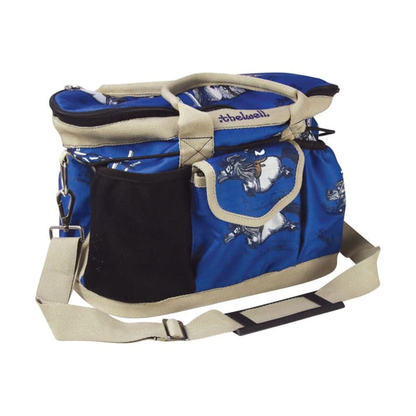 Hy Equestrian Thelwell Collection Jumps Grooming Bag With Reinforced Base Blue